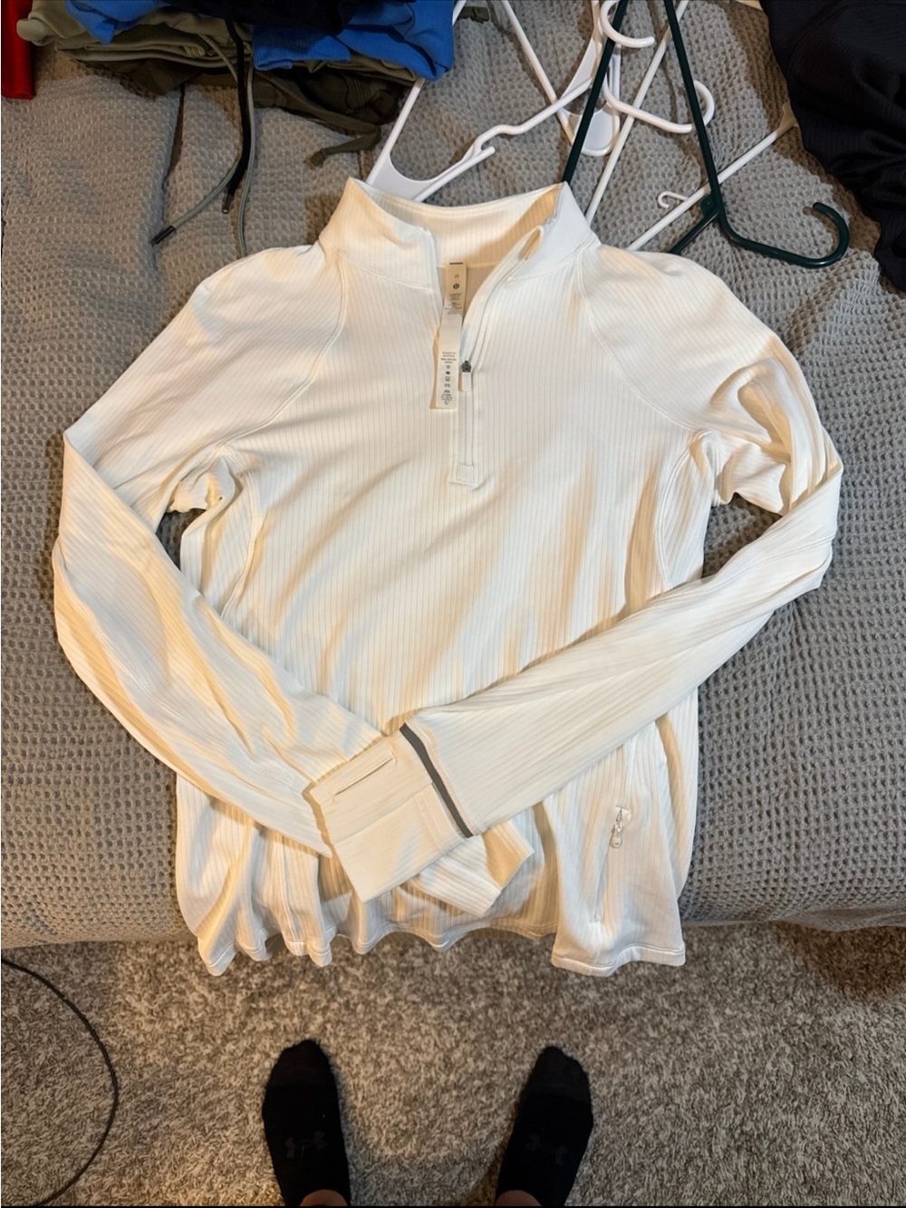 Womens lululemon athletica it’s rulu run Ribbed Half-Zip Long Sleeve Top